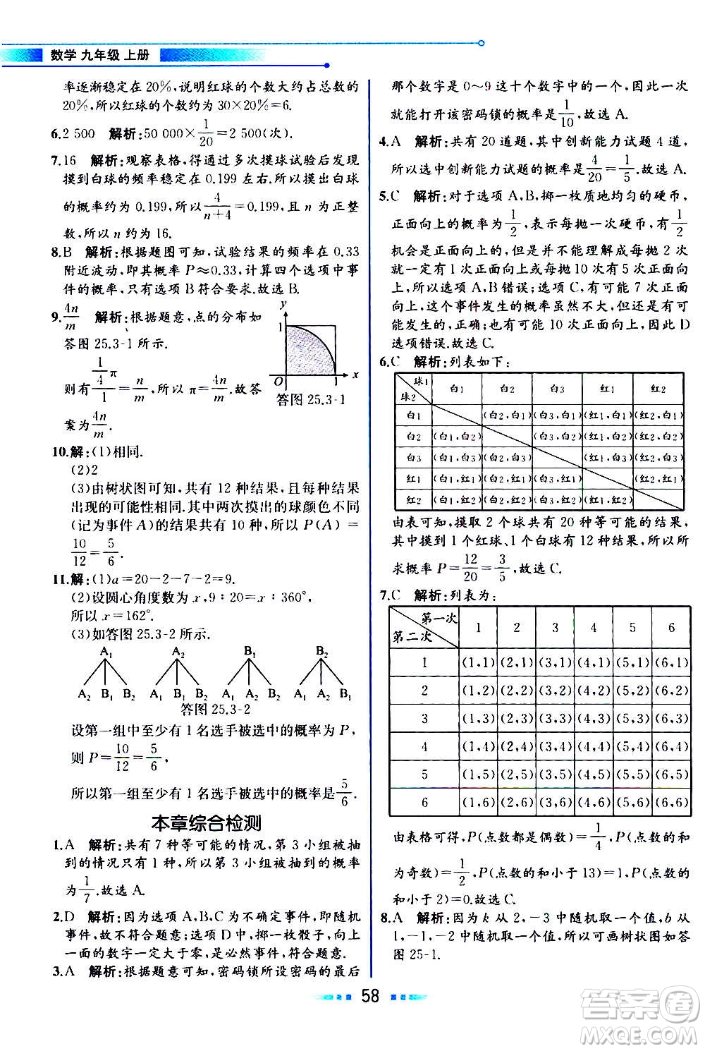 人民教育出版社2020教材解讀數(shù)學九年級上冊人教版答案