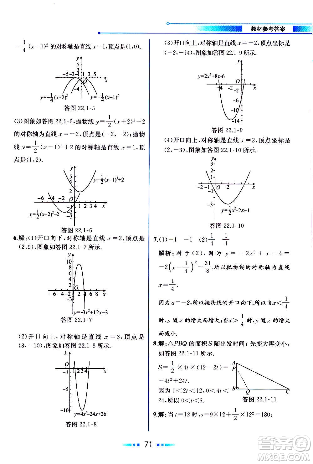 人民教育出版社2020教材解讀數(shù)學九年級上冊人教版答案