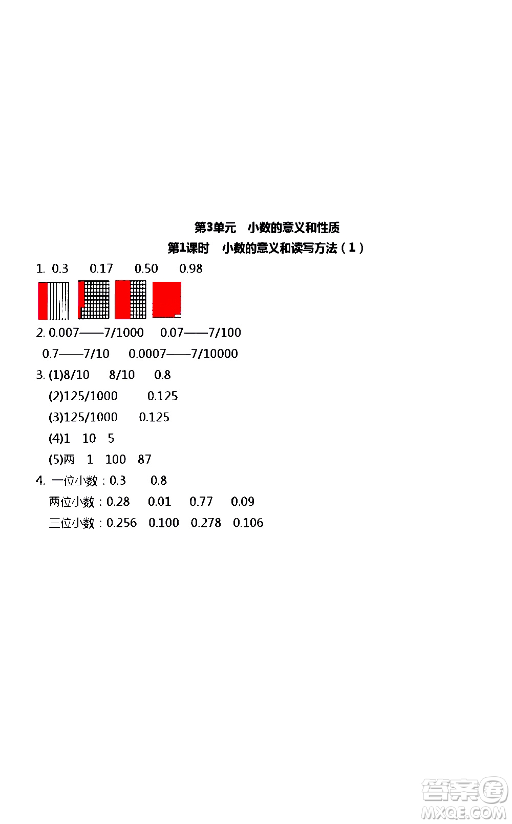 江蘇人民出版社2020伴你學數(shù)學五年級上冊蘇教版答案