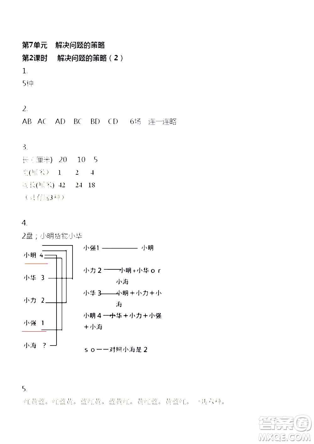 江蘇人民出版社2020伴你學數(shù)學五年級上冊蘇教版答案