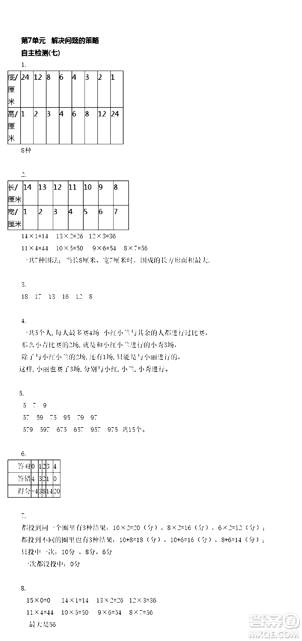 江蘇人民出版社2020伴你學數(shù)學五年級上冊蘇教版答案