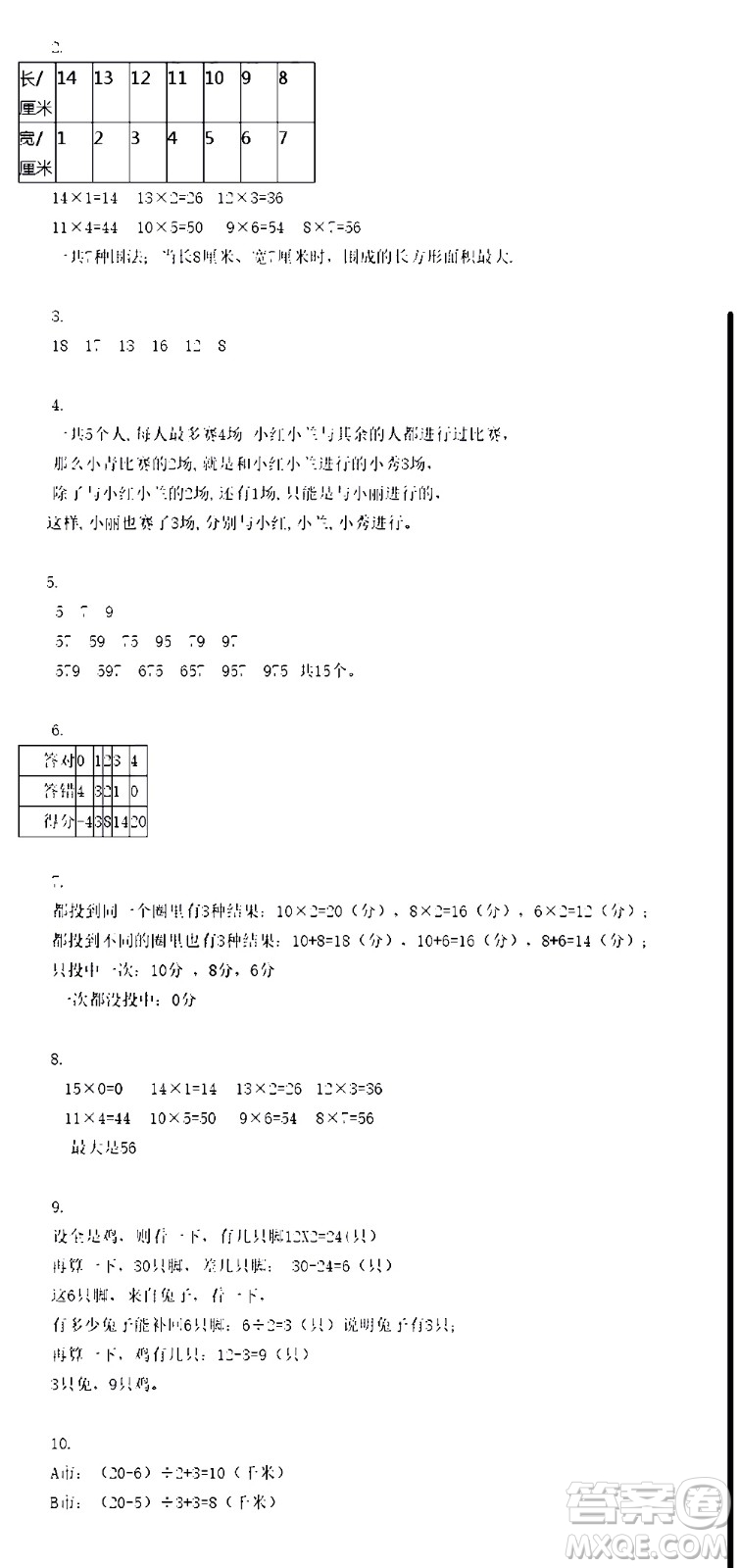 江蘇人民出版社2020伴你學數(shù)學五年級上冊蘇教版答案