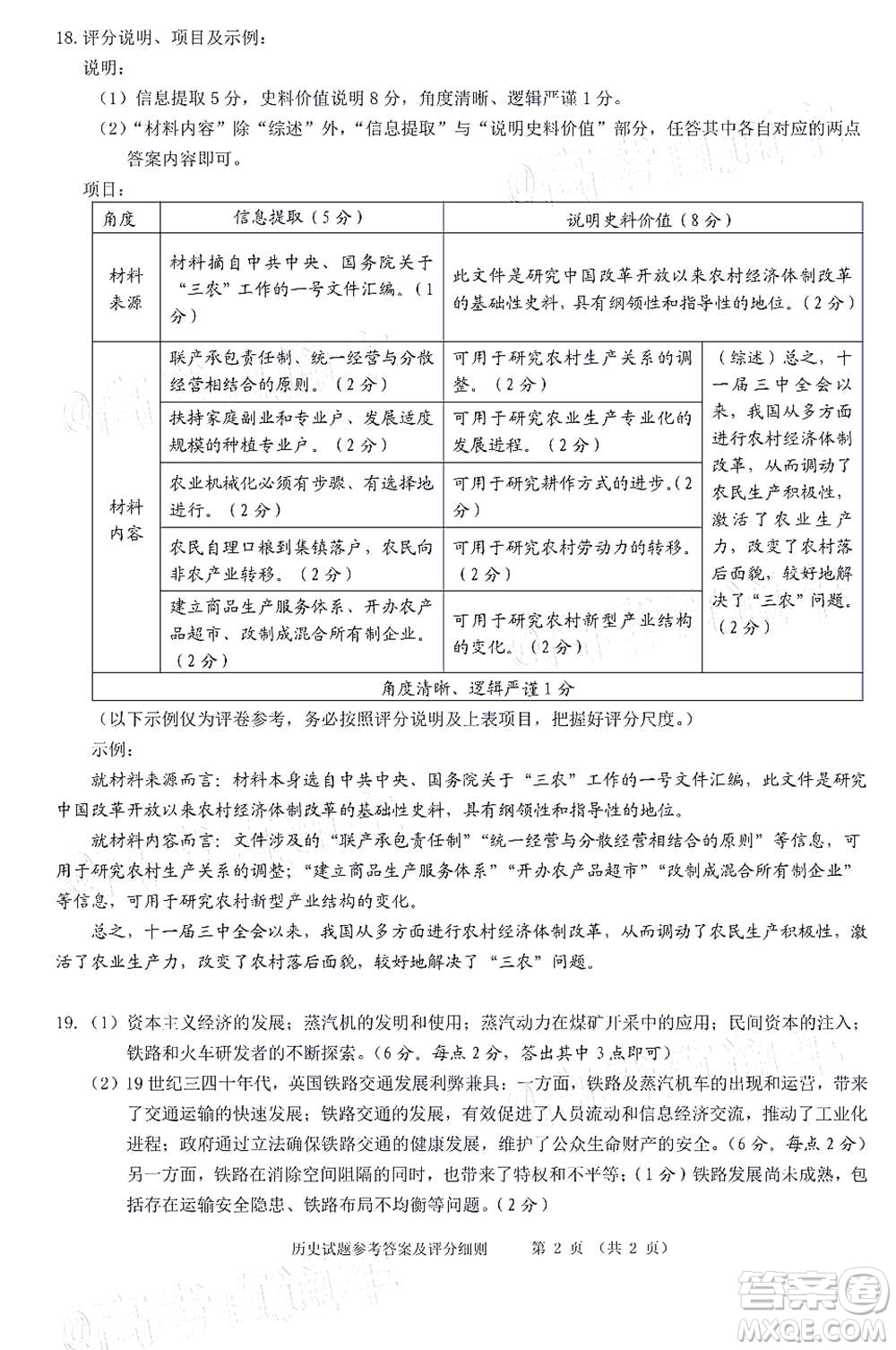 2021屆寧德市普通高中畢業(yè)班第一次質(zhì)量檢查歷史試題及答案