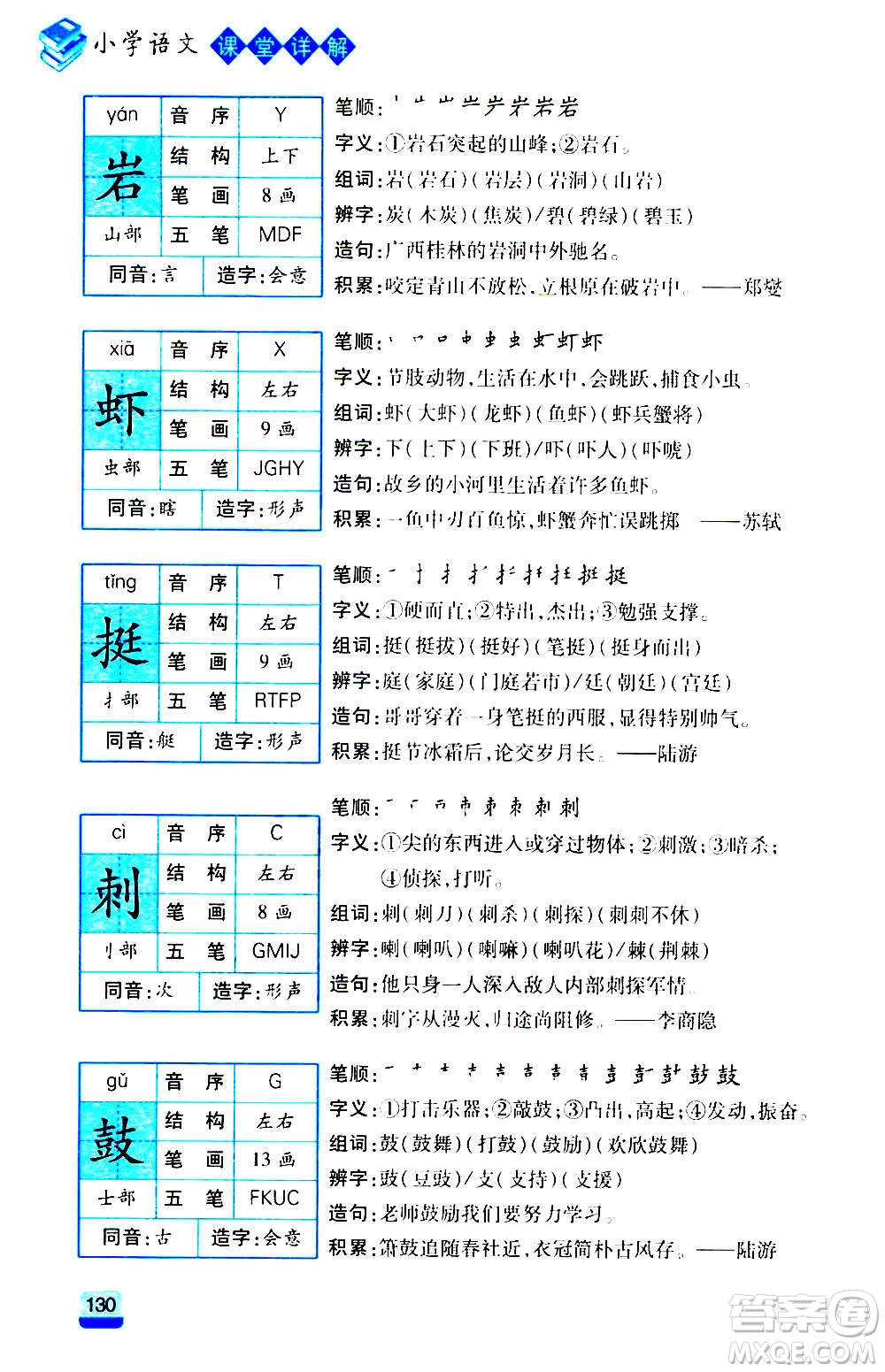 云南大學(xué)出版社2020小學(xué)語文課堂詳解三年級上冊部編版答案