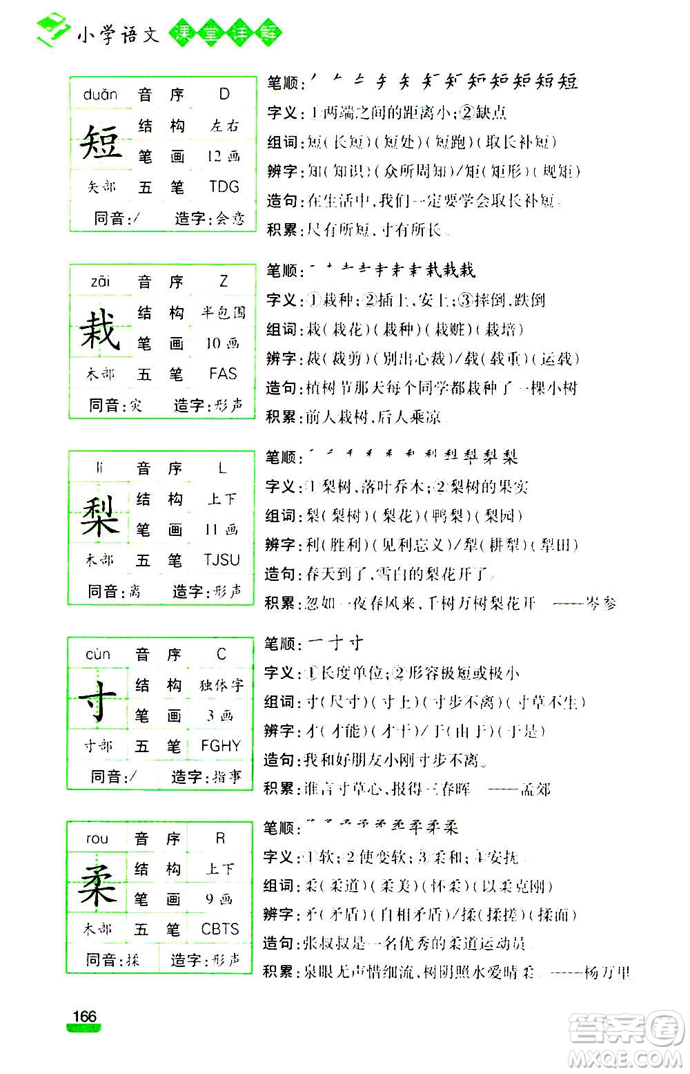 云南大學(xué)出版社2020小學(xué)語文課堂詳解三年級上冊部編版答案