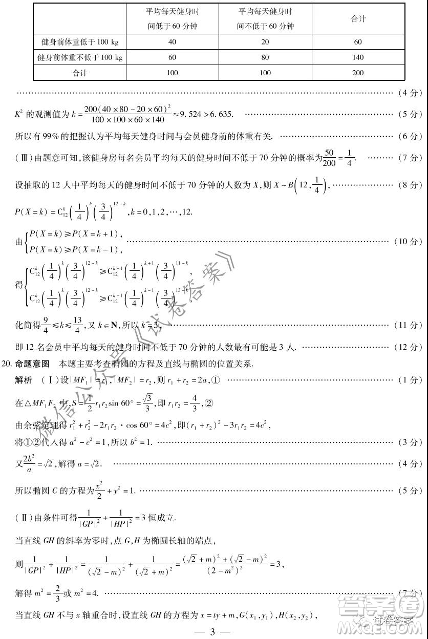 皖豫名校聯(lián)盟體2021屆高中畢業(yè)班第二次考試?yán)砜茢?shù)學(xué)試題及答案