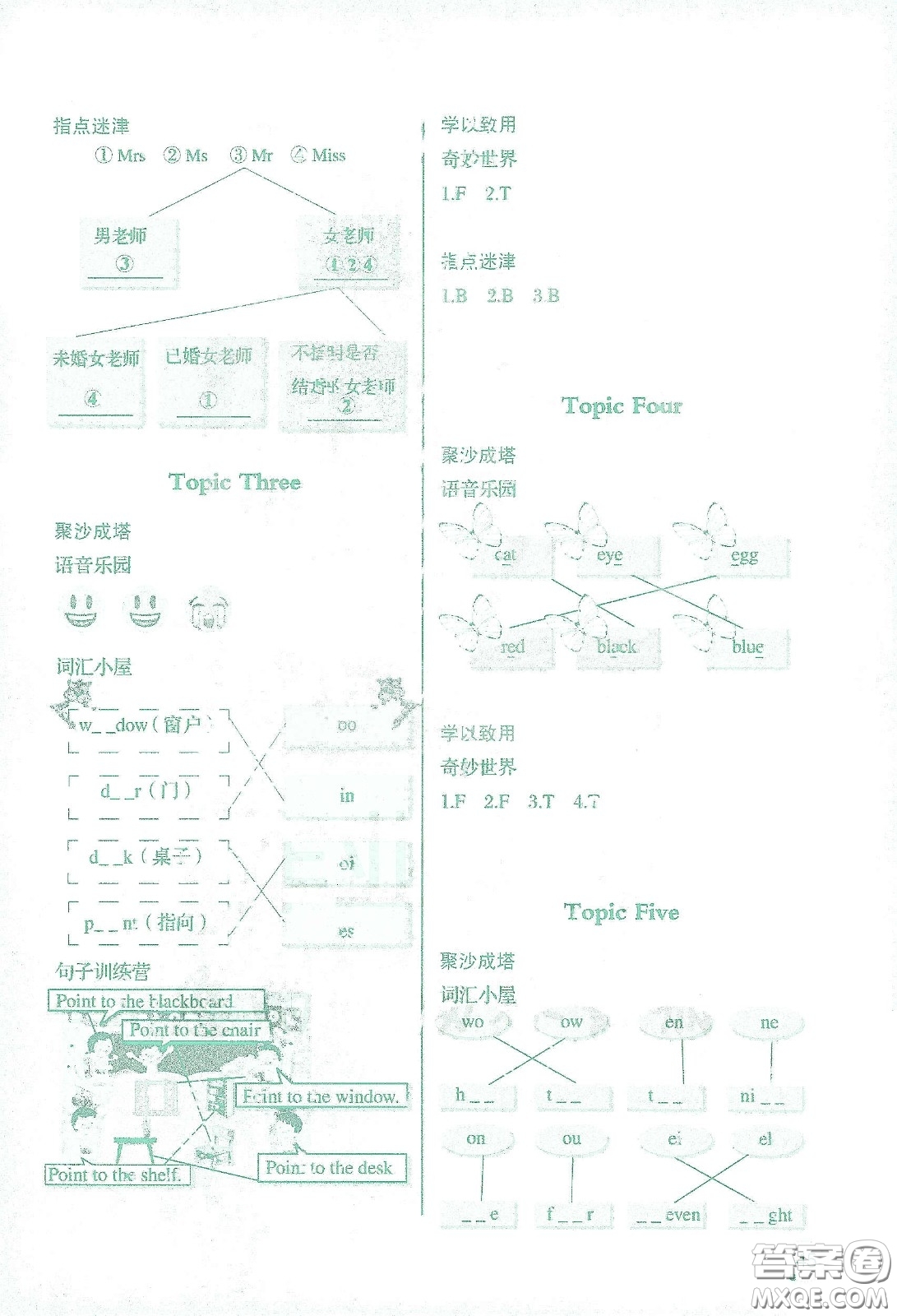 遼寧師范大學(xué)出版社2021寒假樂園三年級英語答案