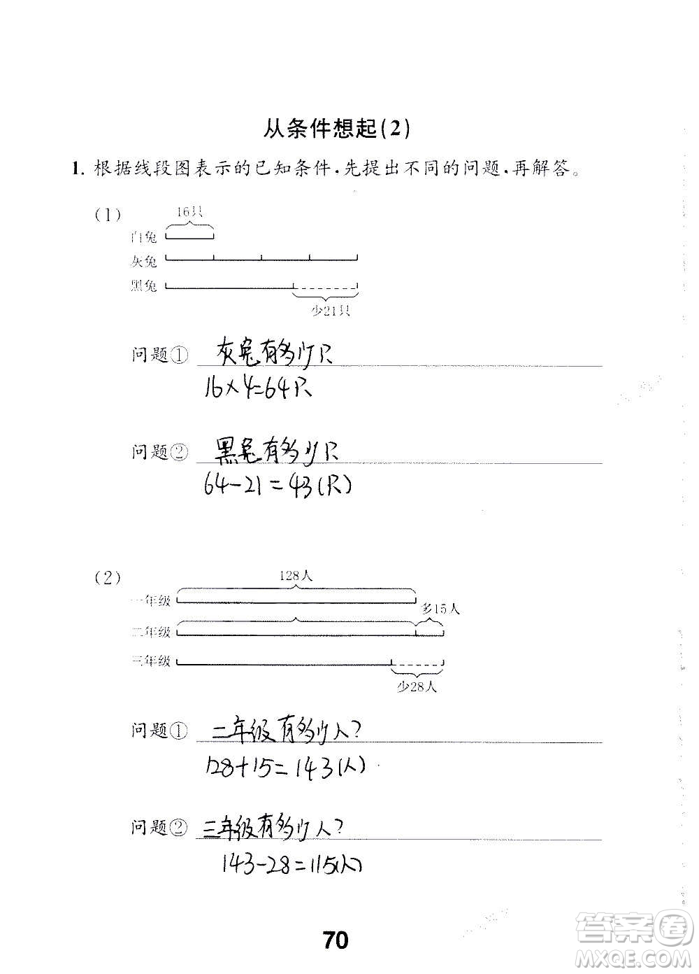 江蘇鳳凰教育出版社2020數(shù)學(xué)補(bǔ)充習(xí)題三年級上冊蘇教版答案