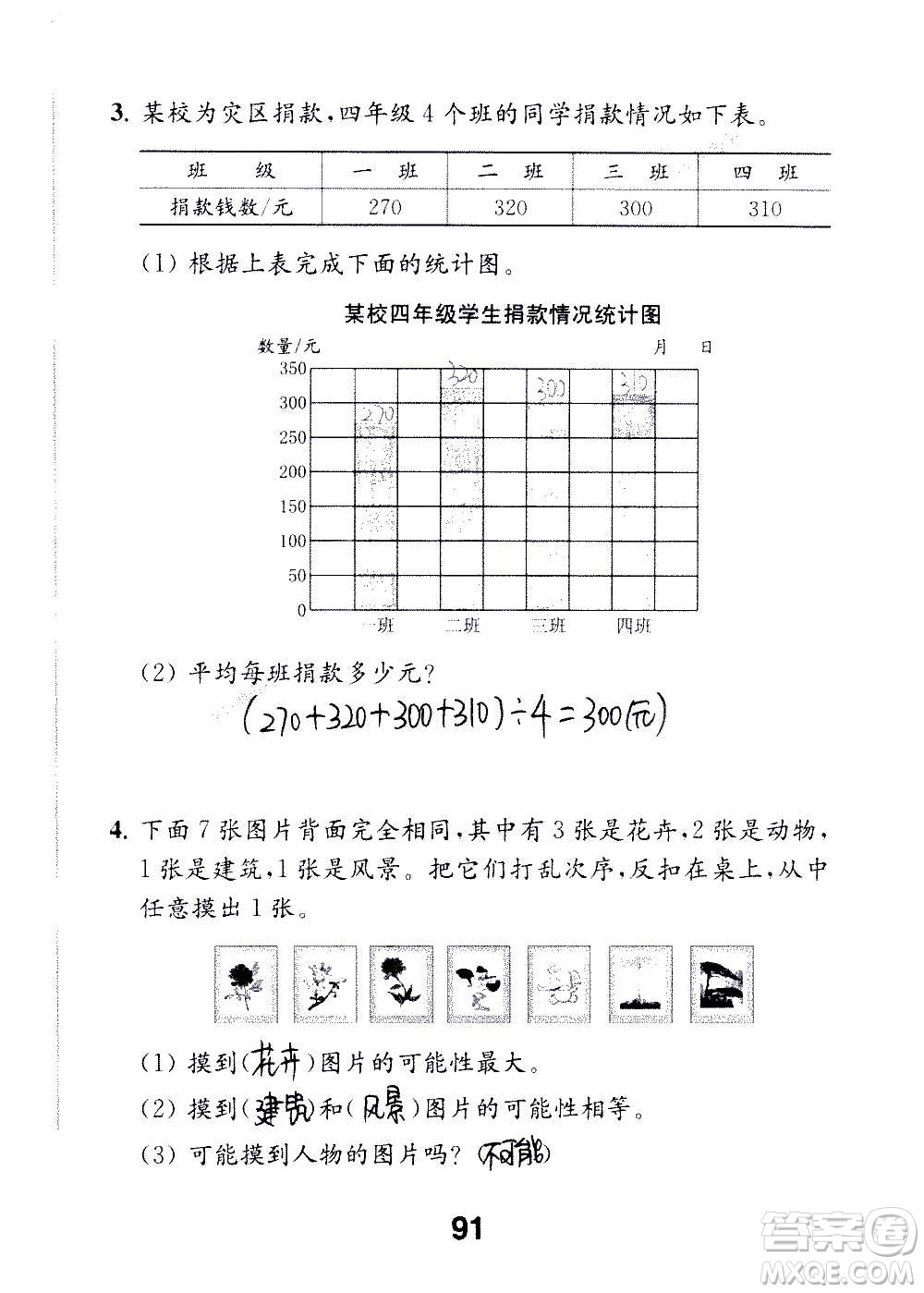 江蘇鳳凰教育出版社2020數(shù)學(xué)補充習(xí)題四年級上冊蘇教版答案