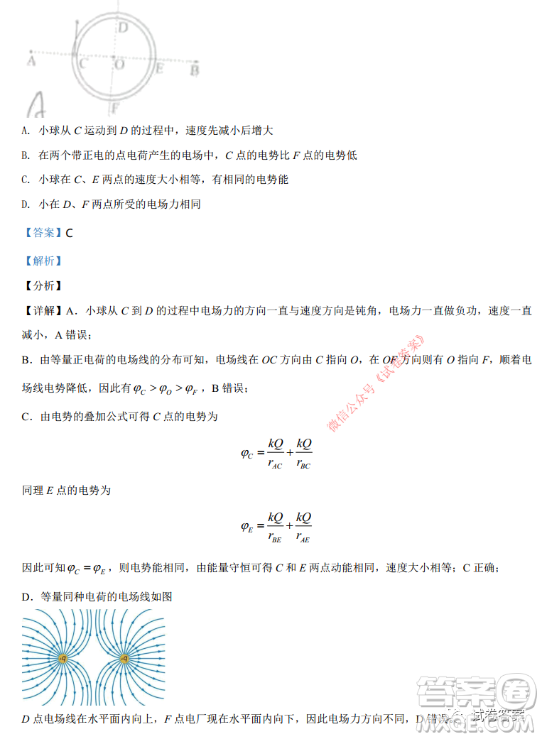 湖南省2021年普通高等學(xué)校招生適應(yīng)性考試物理試題及答案