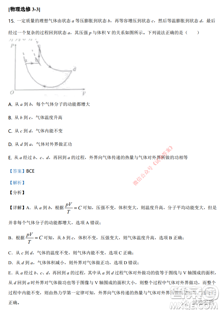 湖南省2021年普通高等學(xué)校招生適應(yīng)性考試物理試題及答案