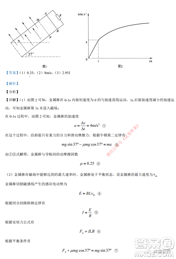 2021年河北省普通高中學(xué)業(yè)水平選擇性考試模擬演練物理試題及答案