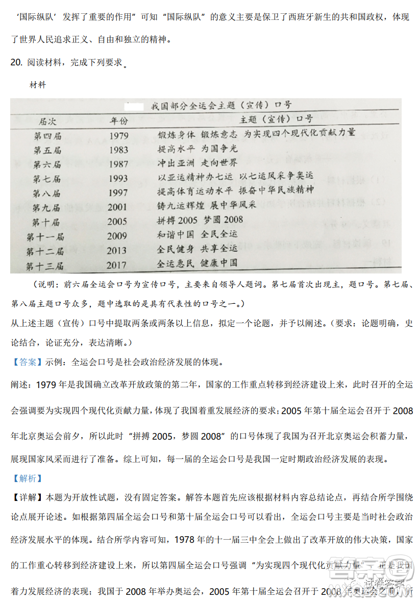 2021年遼寧省普通高等學(xué)校招生適應(yīng)性測(cè)試歷史試題及答案