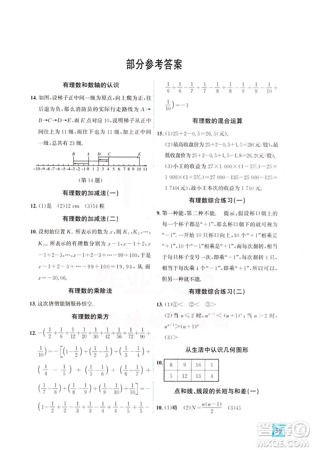 花山文藝出版社2021智趣冬令營(yíng)玩轉(zhuǎn)數(shù)學(xué)七年級(jí)JJ冀教版答案