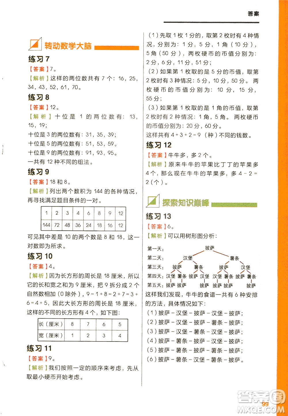 現(xiàn)在教育出版社2021學而思秘籍小學數(shù)學思維培養(yǎng)三級練習二年級答案