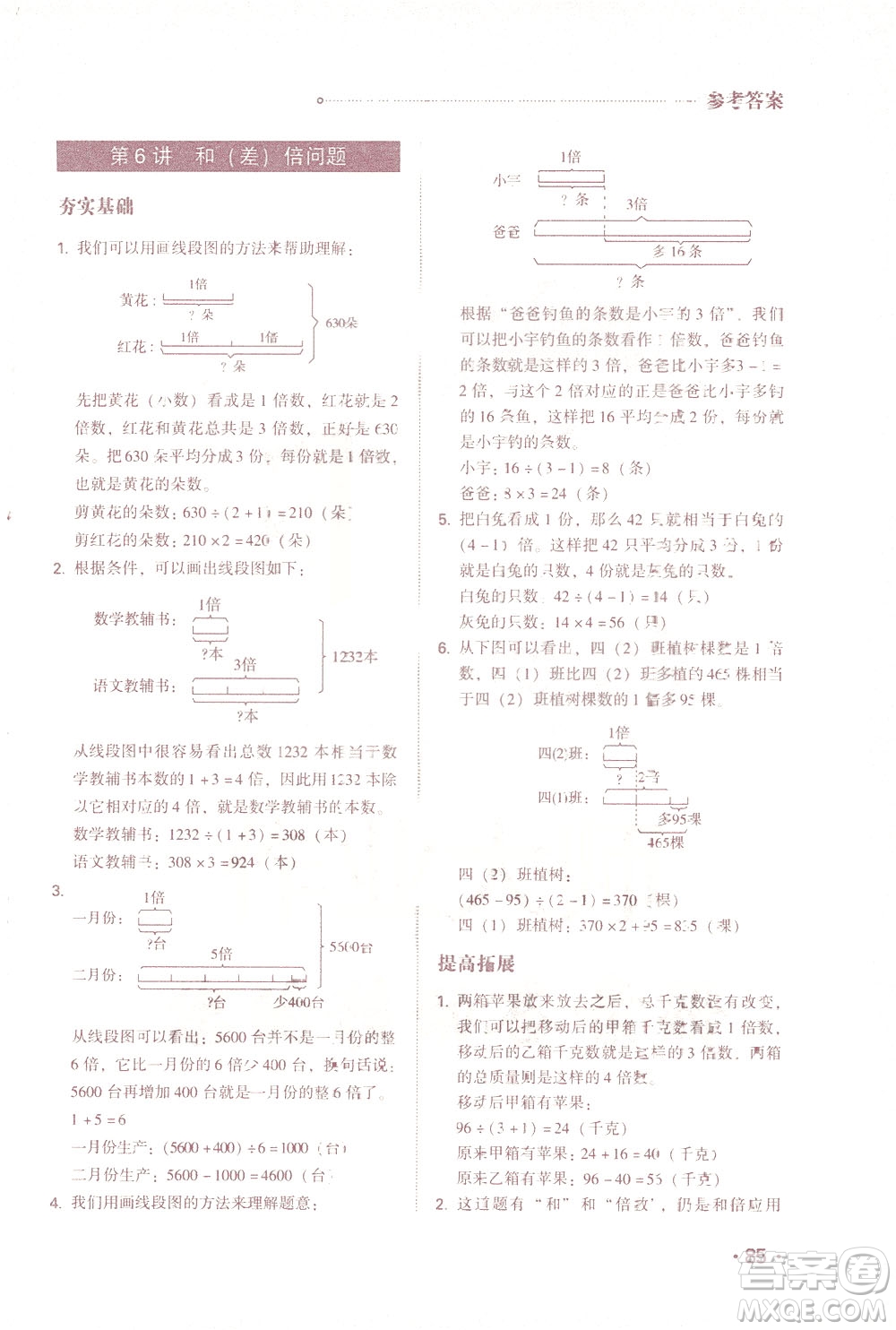 青島出版社2021小學(xué)生奧數(shù)特訓(xùn)四年級(jí)答案