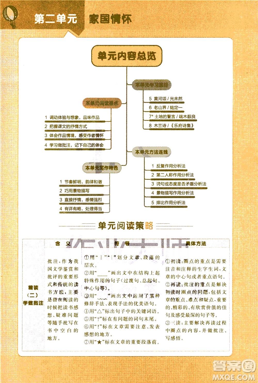 北京教育出版社2021年倍速學(xué)習(xí)法七年級語文下冊人教版答案