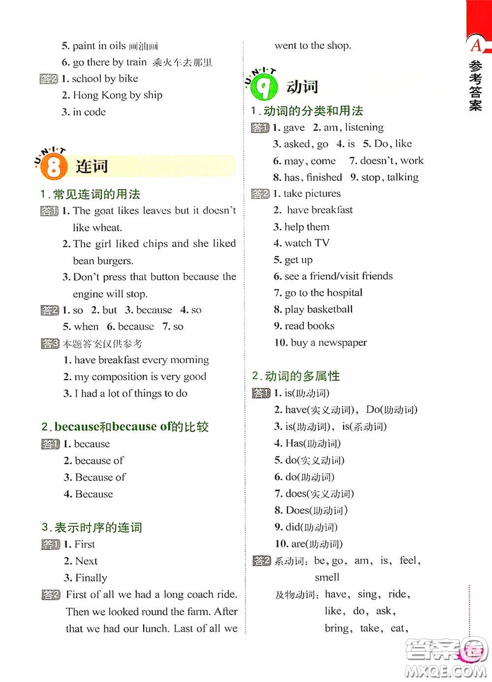 外文出版社2021無敵小學(xué)英語語法練習(xí)題集答案