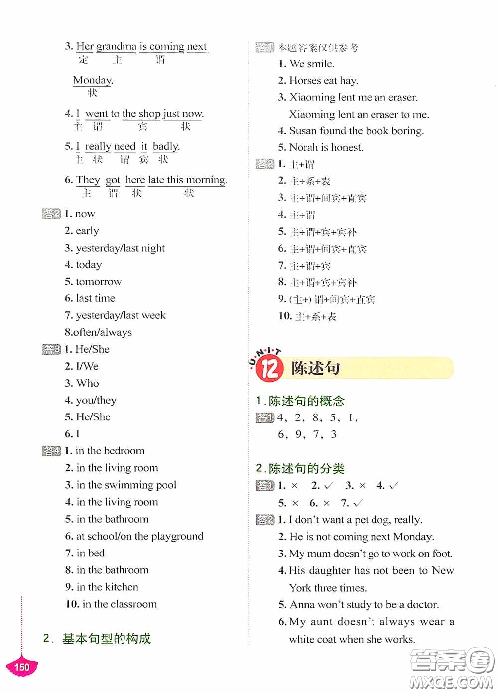 外文出版社2021無敵小學(xué)英語語法練習(xí)題集答案