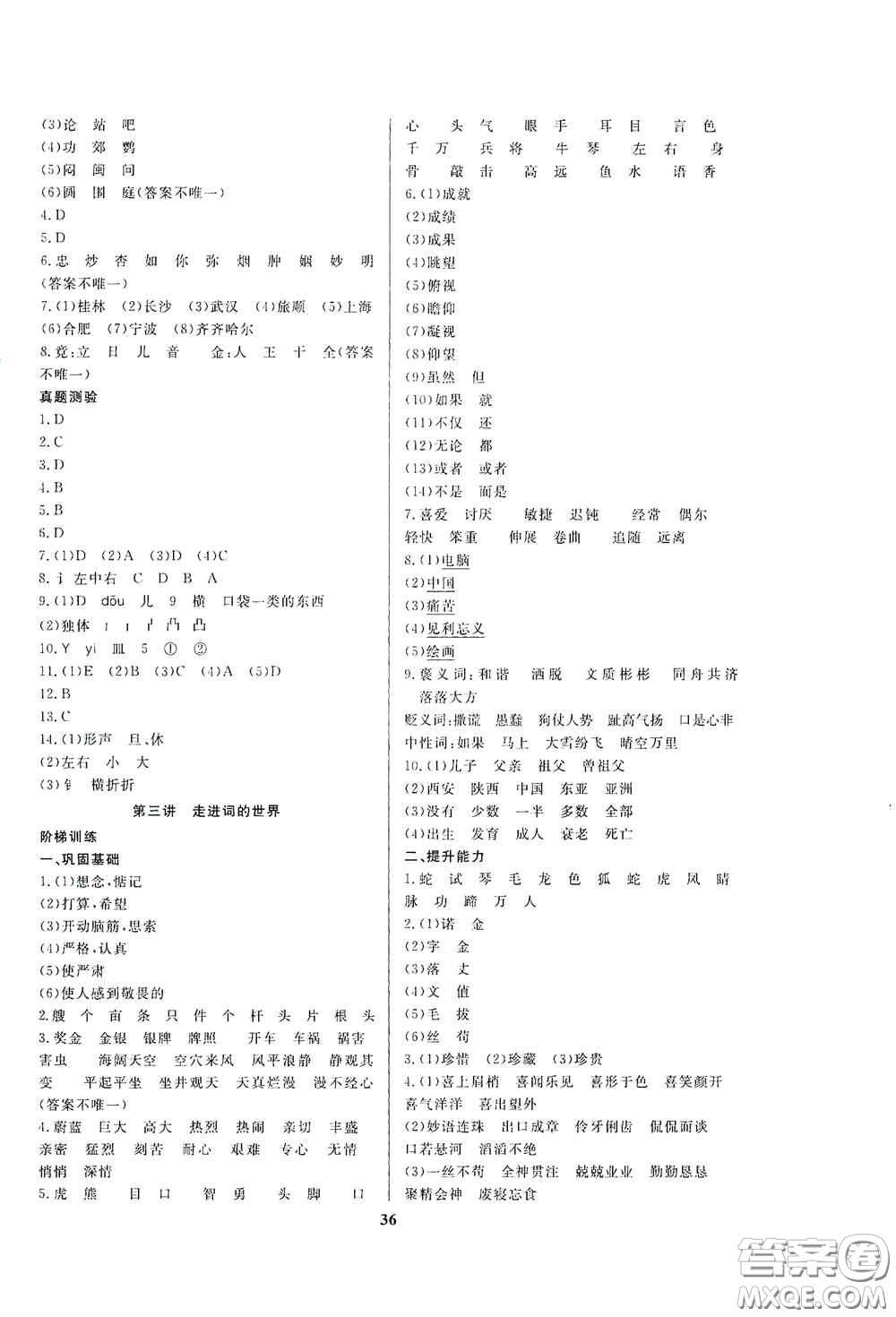 小學畢業(yè)總復習備考攻略高效練習冊語文人教版答案