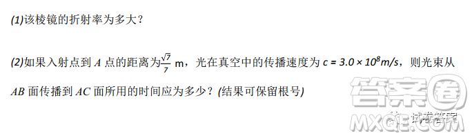 2021年新高考廣東省東莞市高三下學期物理開學考試卷答案