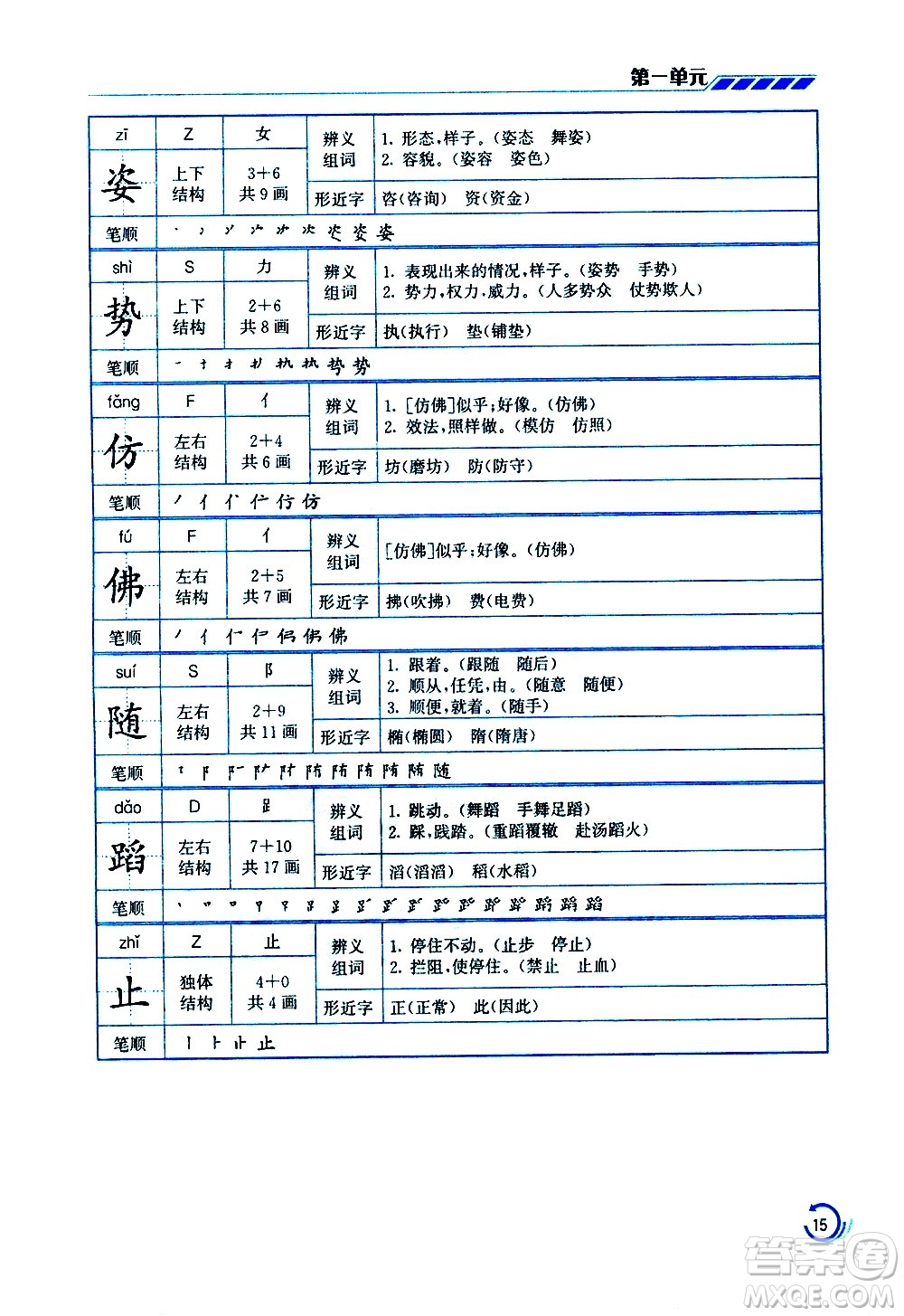 江蘇鳳凰美術(shù)出版社2021小學(xué)語(yǔ)文學(xué)霸三年級(jí)下冊(cè)全國(guó)版答案