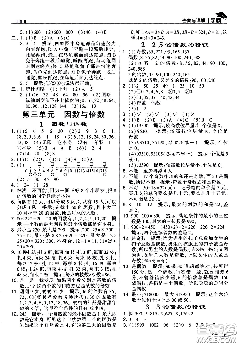 甘肅少年兒童出版社2021春經(jīng)綸學(xué)典學(xué)霸數(shù)學(xué)五年級下蘇教版答案