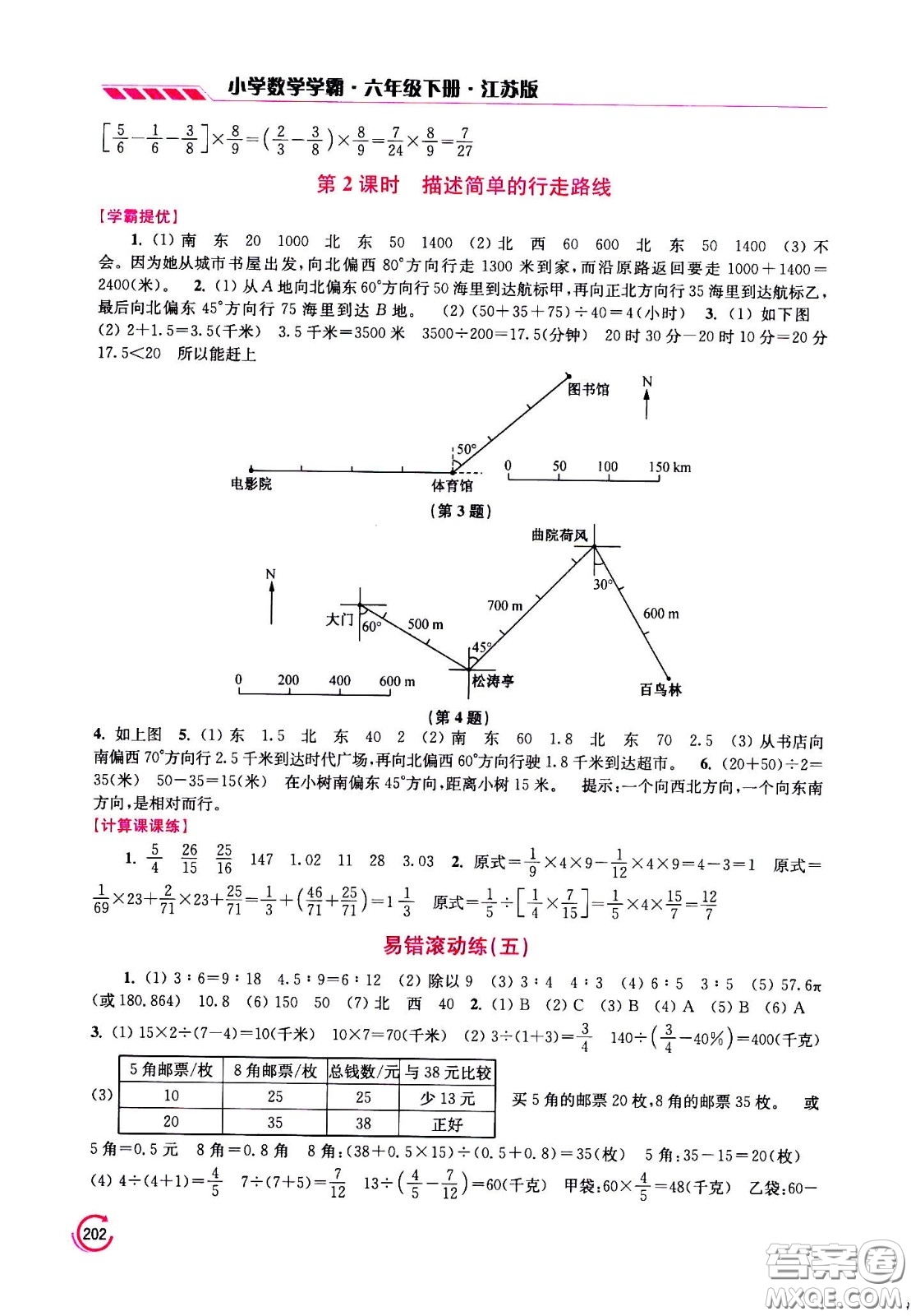 江蘇鳳凰美術(shù)出版社2021小學(xué)數(shù)學(xué)學(xué)霸六年級下冊江蘇版答案