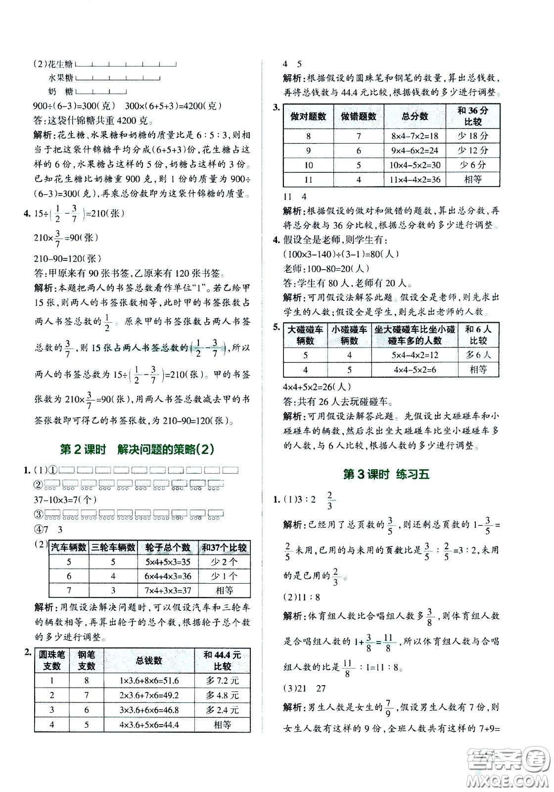 陜西師范大學出版總社有限公司2021小學學霸作業(yè)本數(shù)學六年級下SJ蘇教版答案