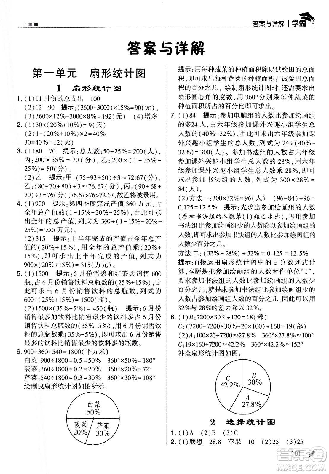 甘肅少年兒童出版社2021春經(jīng)綸學典學霸數(shù)學六年級下蘇教版答案