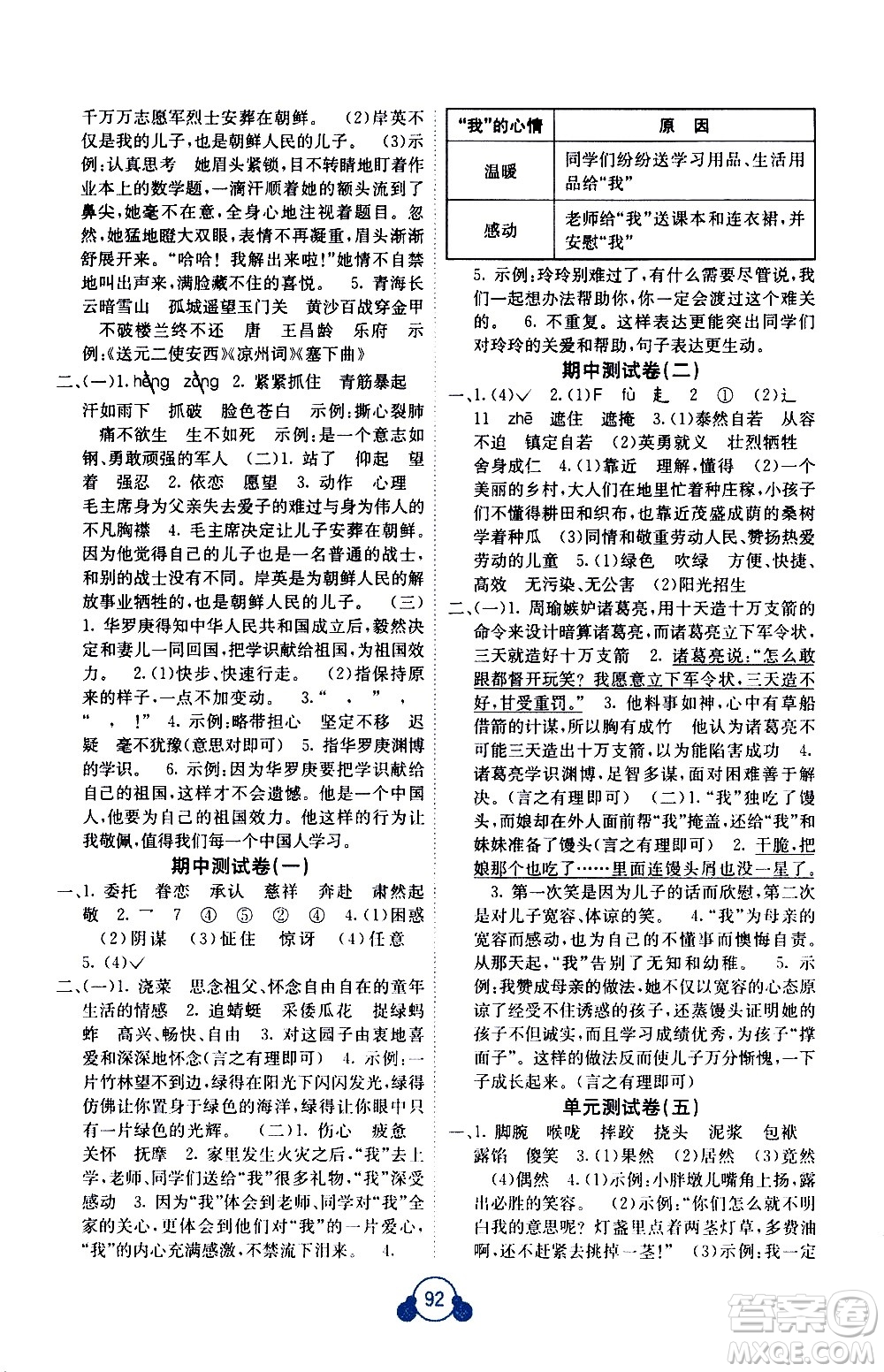 廣西師范大學(xué)出版社2021自主學(xué)習(xí)能力測(cè)評(píng)單元測(cè)試語(yǔ)文五年級(jí)下冊(cè)A版答案