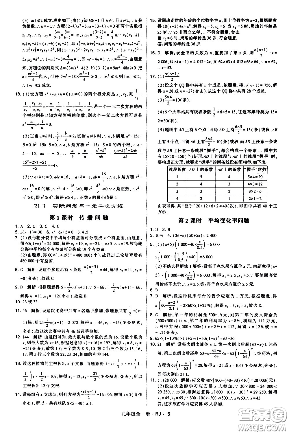 寧夏人民教育出版社2021學(xué)霸題中題數(shù)學(xué)九年級(jí)全一冊(cè)人教版答案