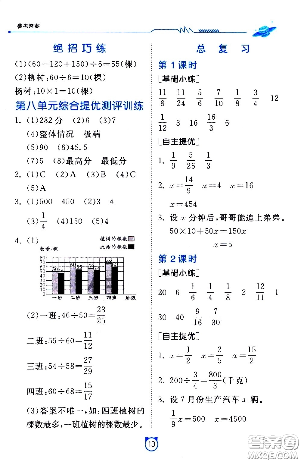 江蘇人民出版社2021小學(xué)數(shù)學(xué)口算速算提優(yōu)練習(xí)冊(cè)五年級(jí)下冊(cè)北師大版答案