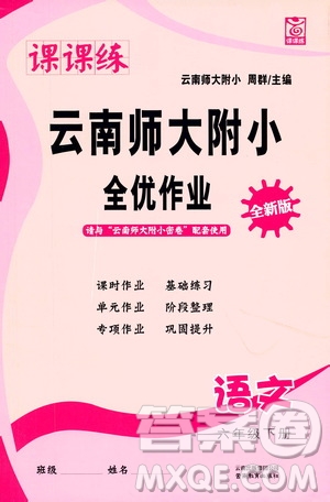 云南教育出版社2021課課練云南師大附小全優(yōu)作業(yè)六年級(jí)語(yǔ)文下冊(cè)全新版答案