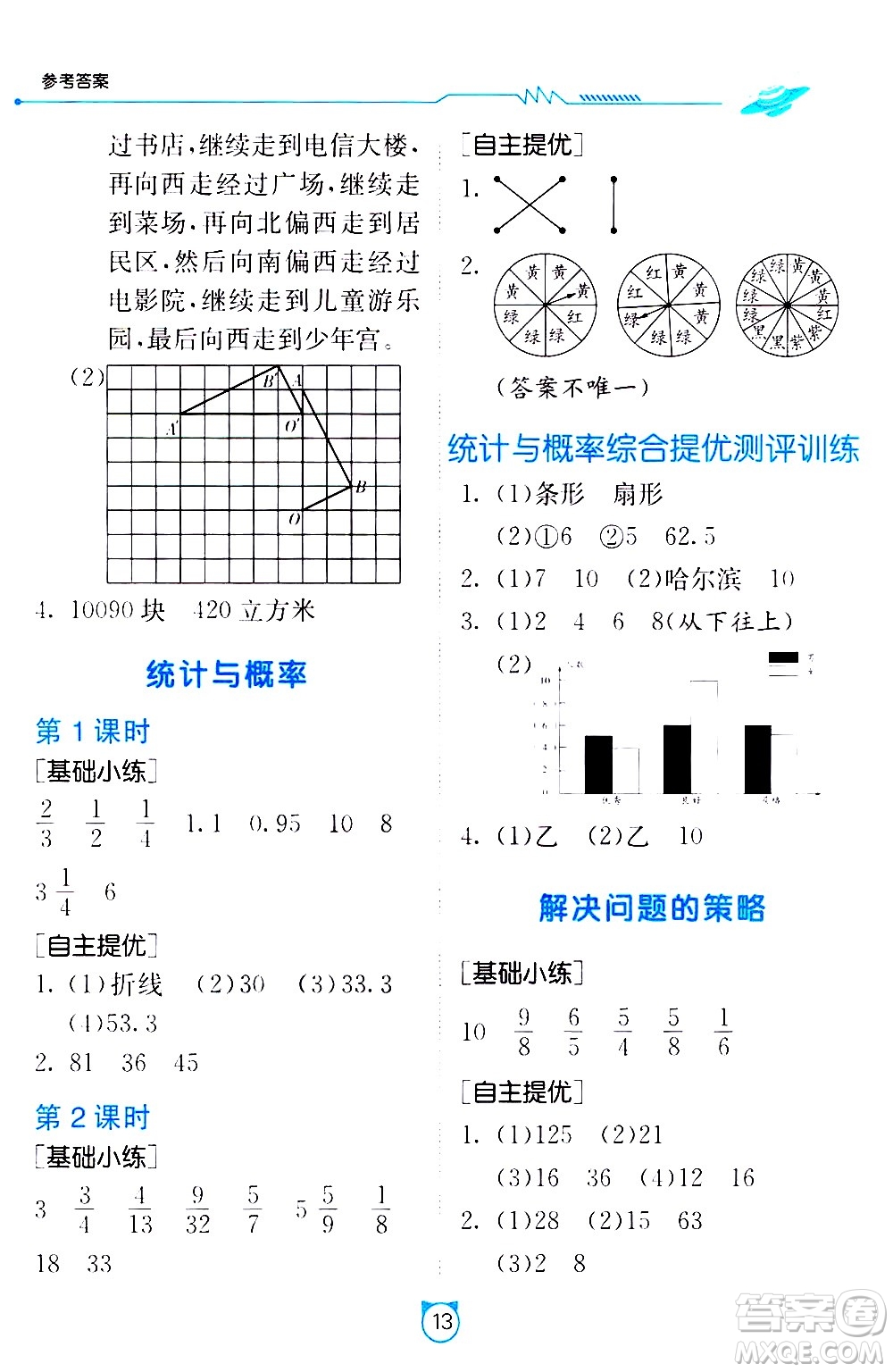 江蘇人民出版社2021小學(xué)數(shù)學(xué)口算速算提優(yōu)練習(xí)冊(cè)六年級(jí)下冊(cè)北師大版答案