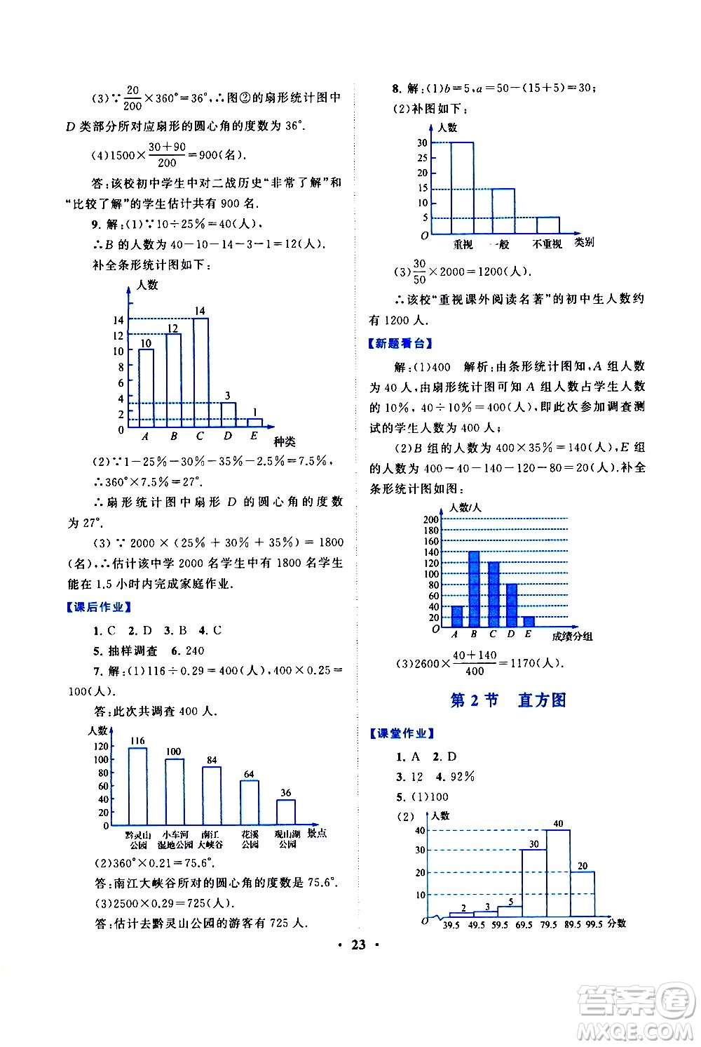 黃山書社2021啟東黃岡作業(yè)本七年級下冊數(shù)學人民教育版答案