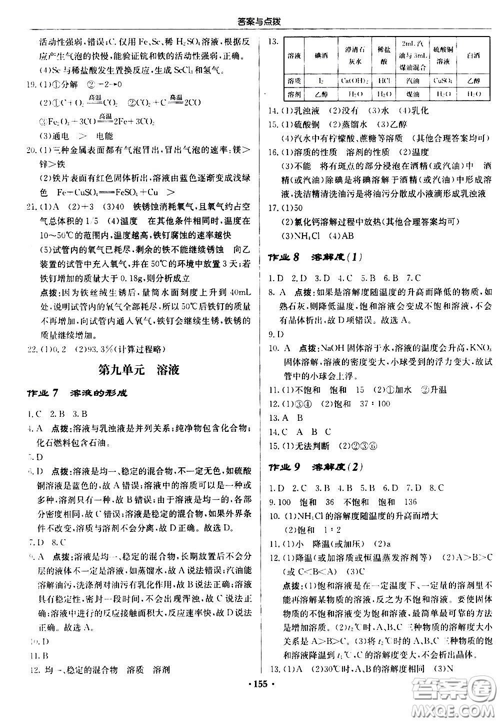 龍門書局2021啟東中學(xué)作業(yè)本九年級(jí)化學(xué)下冊(cè)R人教版答案