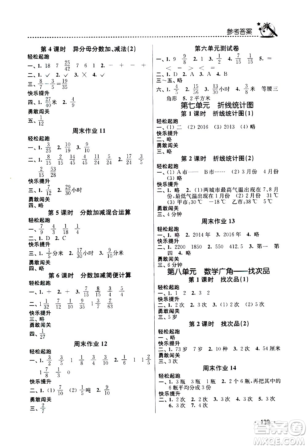 東南大學(xué)出版社2021名師點(diǎn)撥課時(shí)作業(yè)本數(shù)學(xué)五年級(jí)下新課標(biāo)全國(guó)版答案