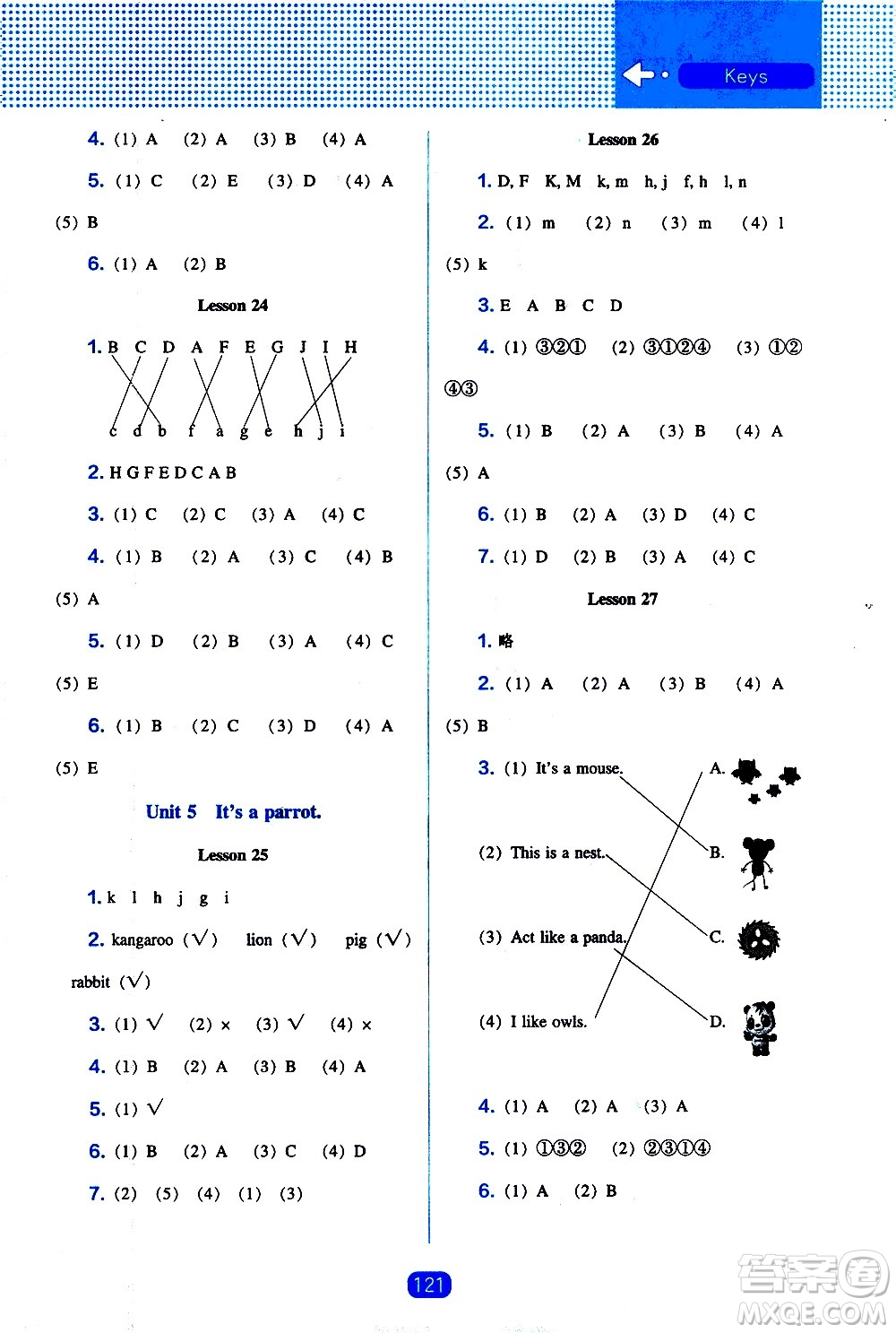 遼海出版社2021新編新課程能力培養(yǎng)英語三年級起點(diǎn)三年級下冊人教版答案