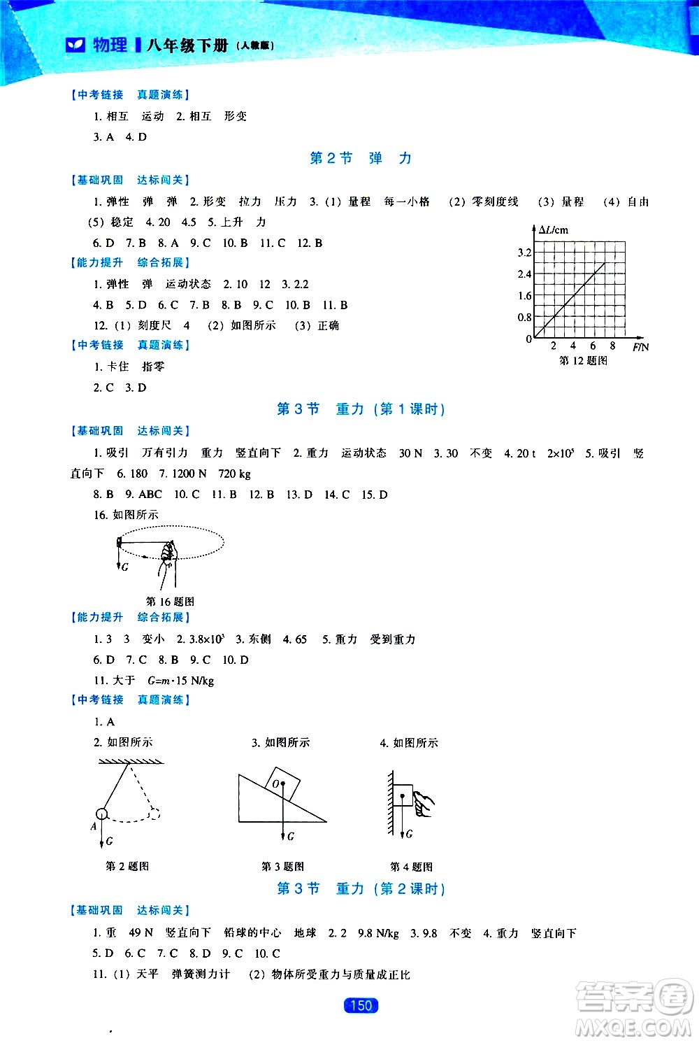 遼海出版社2021新課程物理能力培養(yǎng)八年級(jí)下冊(cè)人教版答案