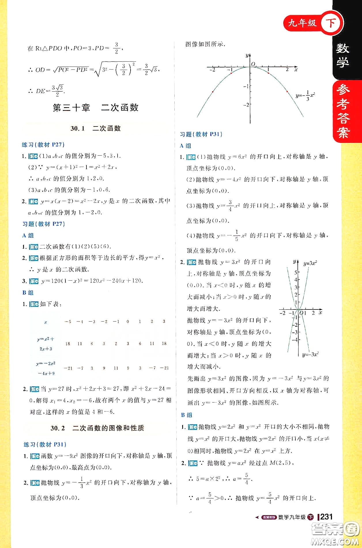 北京教育出版社2021年1加1輕巧奪冠課堂直播九年級(jí)數(shù)學(xué)下冊(cè)冀教版答案