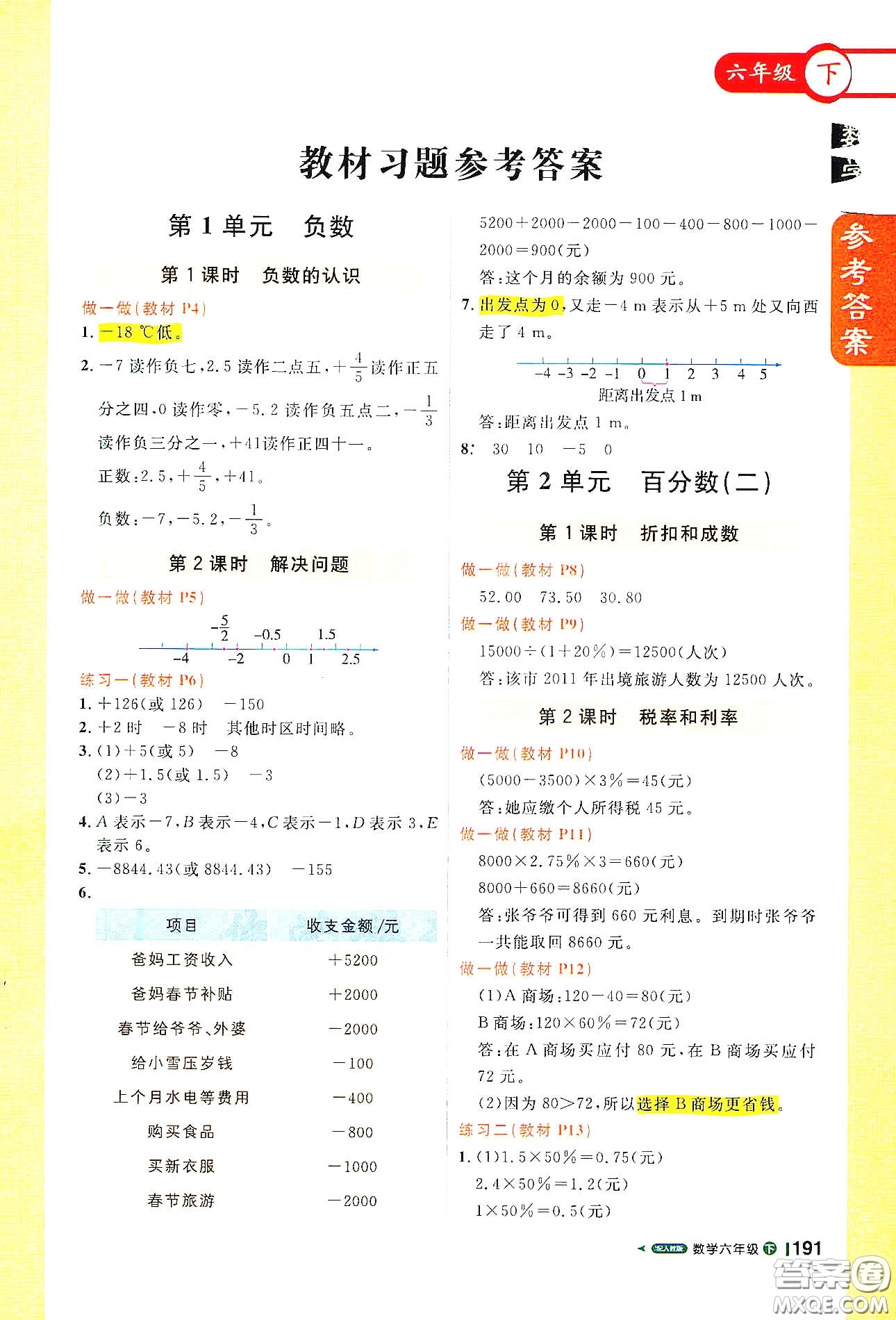 北京教育出版社2021年1+1輕巧奪冠課堂直播六年級數(shù)學(xué)下冊人教版答案