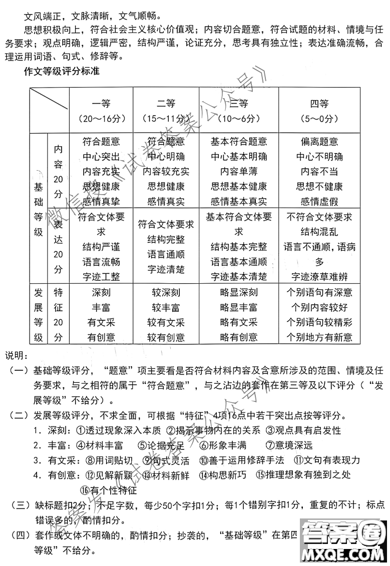 燕博園2021屆高三年級(jí)綜合能力測(cè)試語(yǔ)文試題及答案