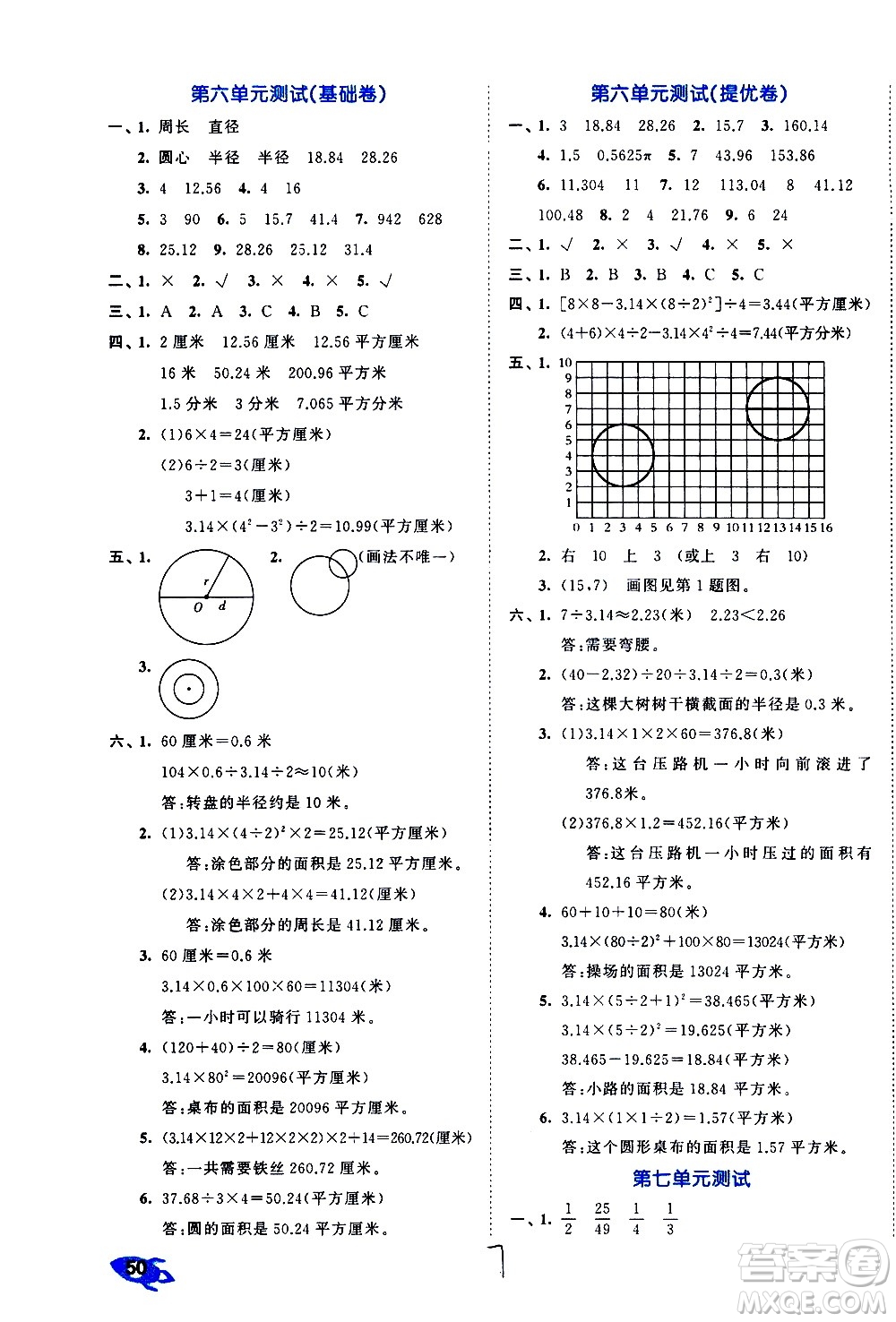 西安出版社2021春季53全優(yōu)卷小學數(shù)學五年級下冊SJ蘇教版答案