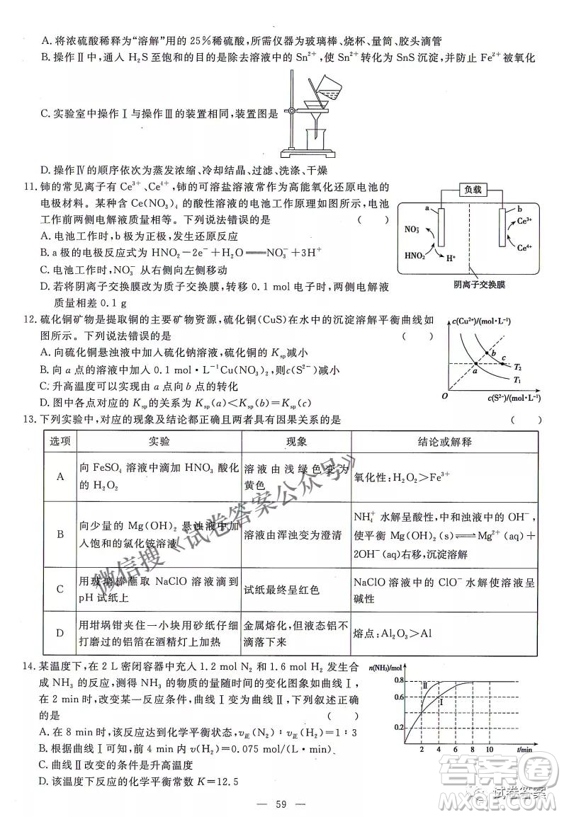 2021遼寧省普通高等學(xué)校招生考試模擬卷八化學(xué)試題及答案