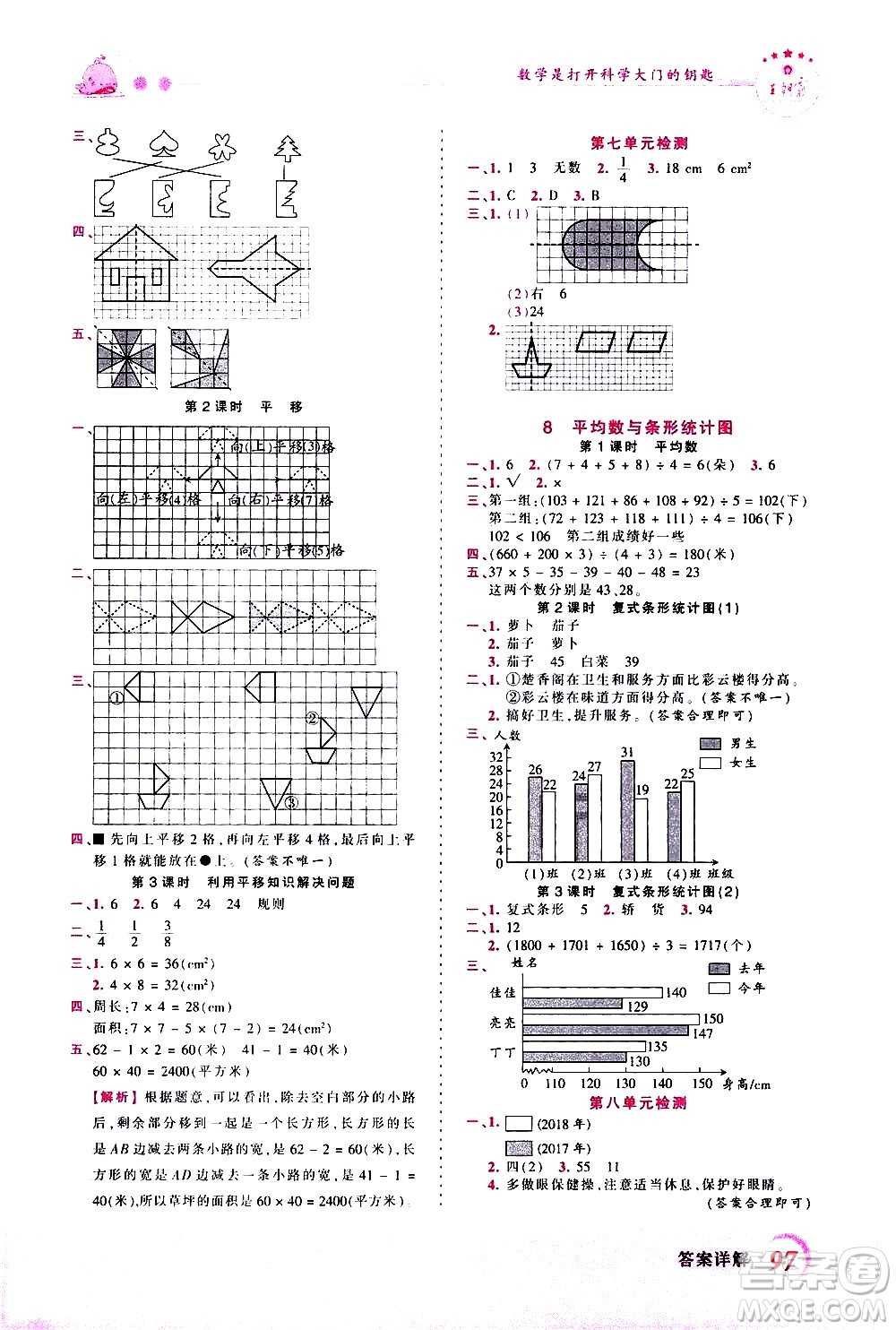 江西人民出版社2021王朝霞創(chuàng)維新課堂數(shù)學(xué)四年級(jí)下冊(cè)RJ人教版答案