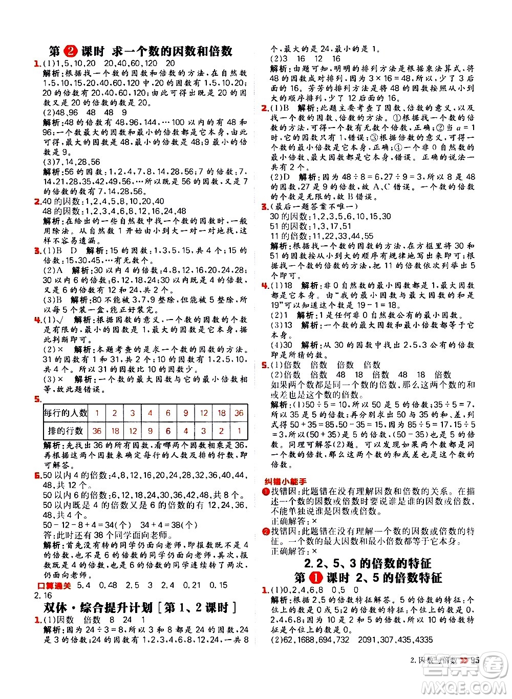 延邊大學(xué)出版社2021春陽(yáng)光計(jì)劃小學(xué)同步數(shù)學(xué)五年級(jí)下冊(cè)RJ人教版答案