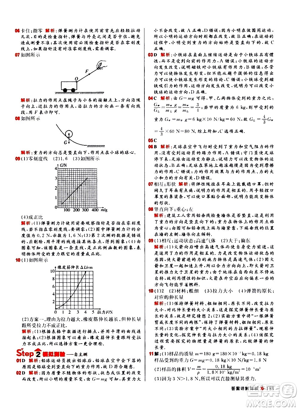 黑龍江教育出版社2021春陽(yáng)光計(jì)劃初中同步物理八年級(jí)下冊(cè)R人教版答案