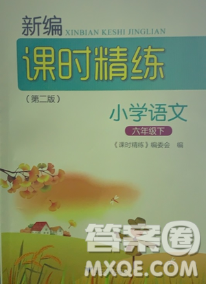 浙江大學(xué)出版社2021新編課時(shí)精練第二版小學(xué)語(yǔ)文六年級(jí)下冊(cè)答案