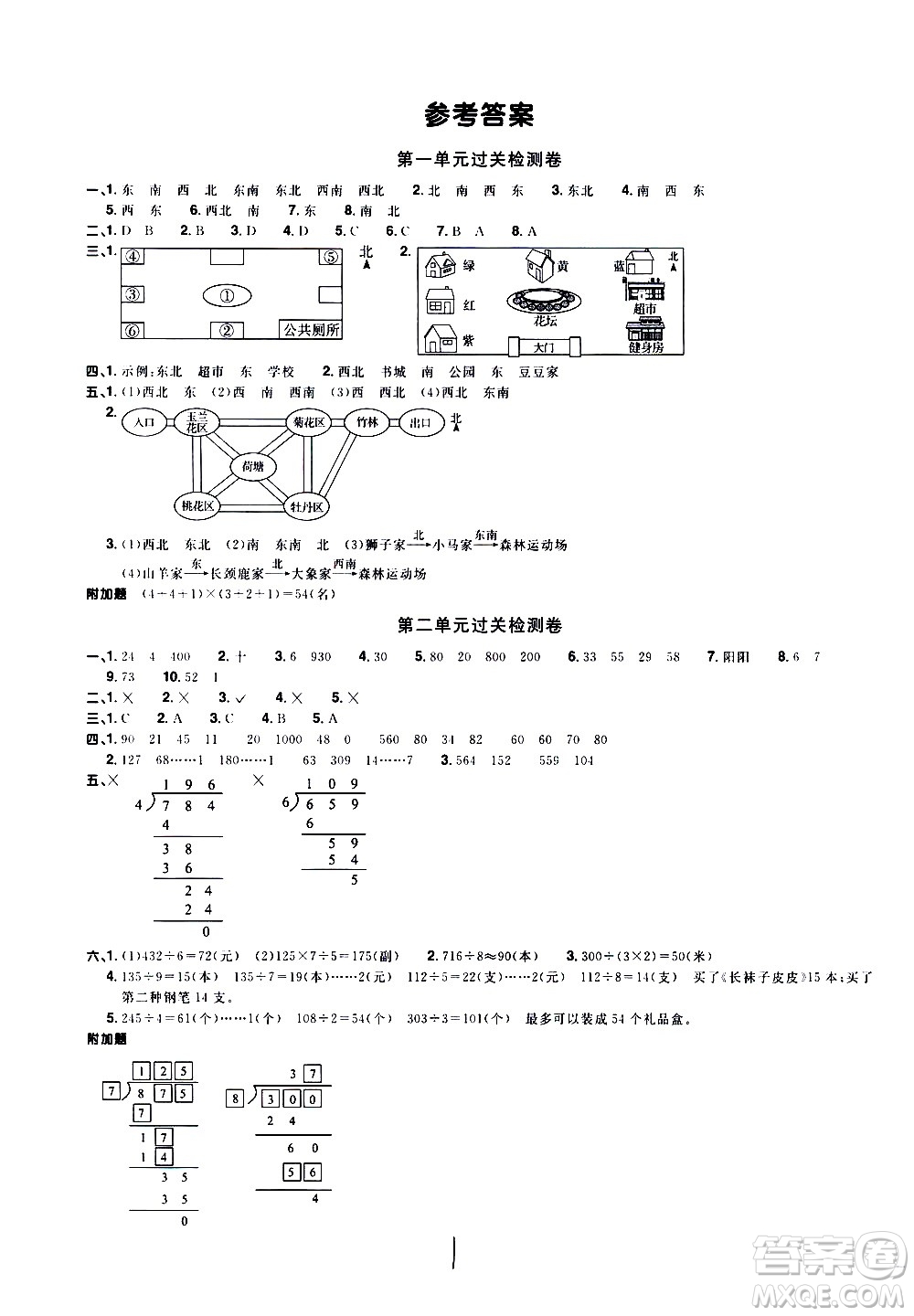 浙江教育出版社2021陽(yáng)光同學(xué)全優(yōu)達(dá)標(biāo)好卷數(shù)學(xué)三年級(jí)下冊(cè)R人教版浙江專(zhuān)版答案